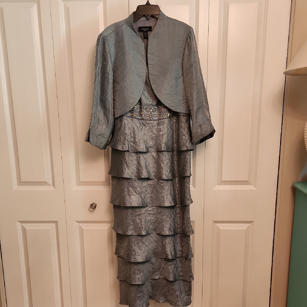 R&M Richards Steel Blue Dress with Jacket